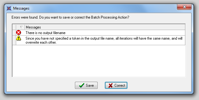 图19.12  Batch Processing Error Messages (批处理出错消息)